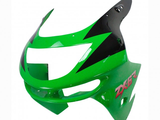 1998-1999 Green White Glossy Black Kawasaki ZX6R Motorcycle Fairings Canada