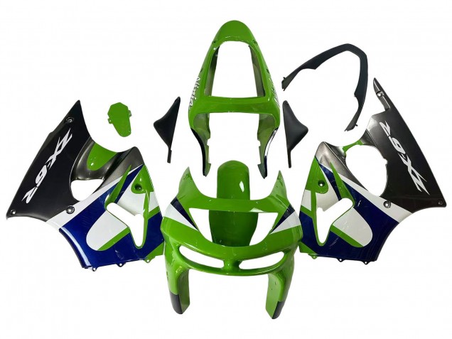 1998-1999 Green White Blue Silver Glossy Black Kawasaki ZX6R Motorcycle Fairings Canada