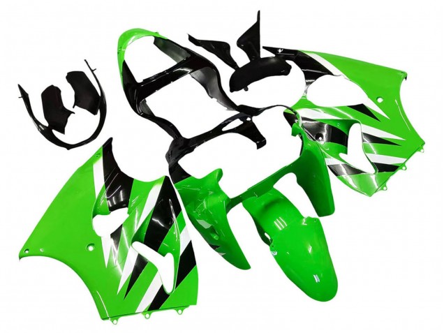 2000-2002 Green White Black Kawasaki ZX6R Motorcycle Fairings Canada
