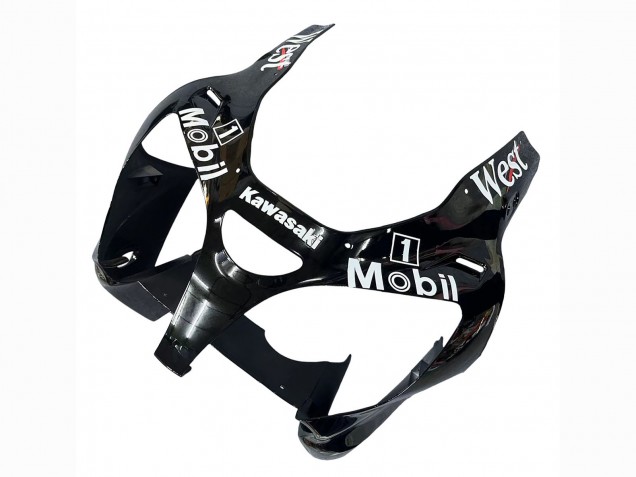 2000-2002 Glossy Black White West Michelin Kawasaki ZX6R Motorcycle Fairings Canada