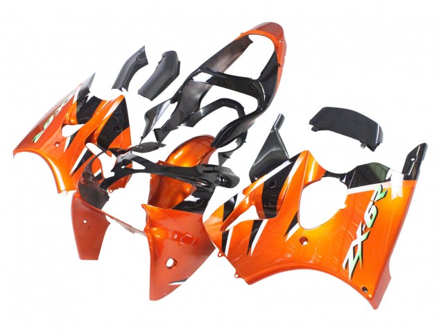 2000-2002 Orange Black Kawasaki ZX6R Motorcycle Fairings Canada
