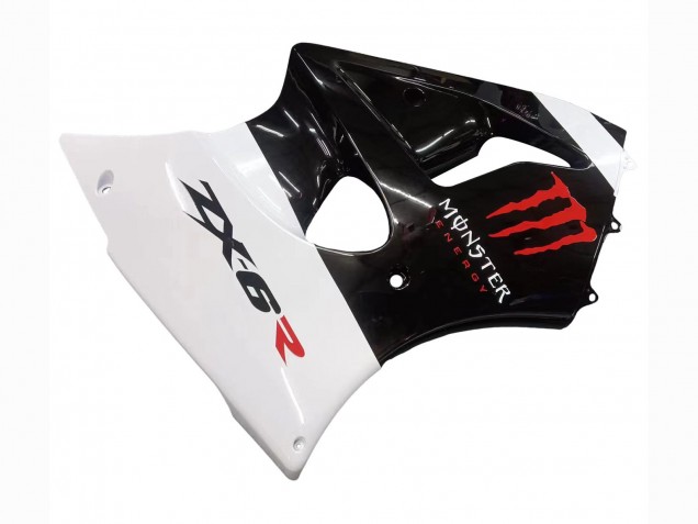 2000-2002 White Black Red Monster Kawasaki ZX6R Motorcycle Fairings Canada