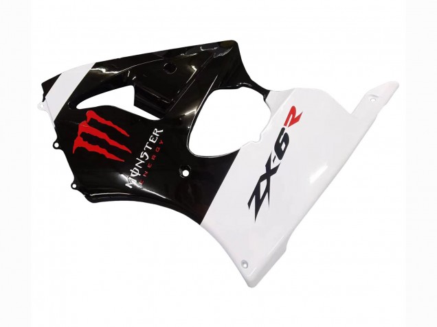 2000-2002 White Black Red Monster Kawasaki ZX6R Motorcycle Fairings Canada