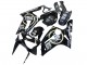 2003-2004 Glossy Black White Motul Lucky Strike Kawasaki ZX6R Motorcycle Fairings Canada