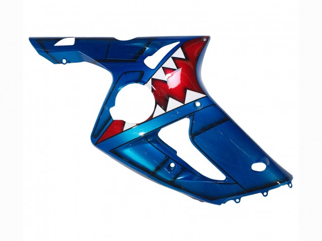 2003-2004 Blue White Red Shark Kawasaki ZX6R Motorcycle Fairings Canada