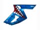 2003-2004 Blue White Red Shark Kawasaki ZX6R Motorcycle Fairings Canada