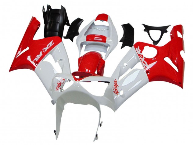 2003-2004 White Red Kawasaki ZX6R Motorcycle Fairings Canada