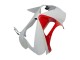 2003-2004 White Red Kawasaki ZX6R Motorcycle Fairings Canada