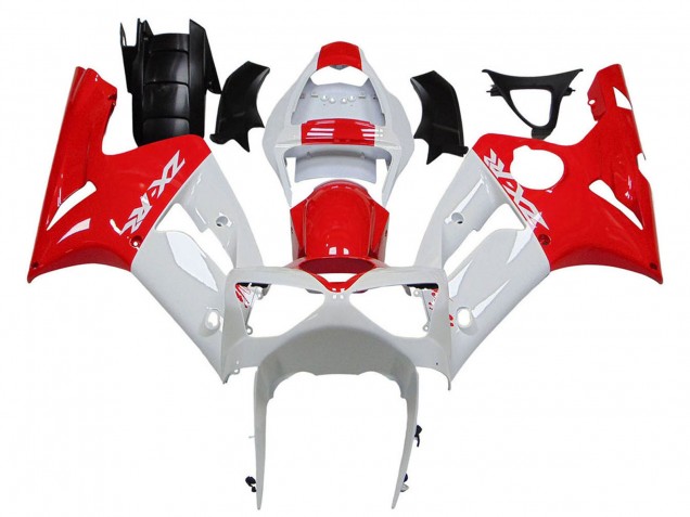 2003-2004 White Red Kawasaki ZX6R Motorcycle Fairings Canada