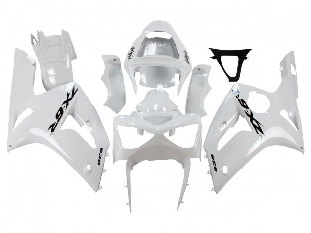 2003-2004 White Black Decals Kawasaki ZX6R Motorcycle Fairings Canada