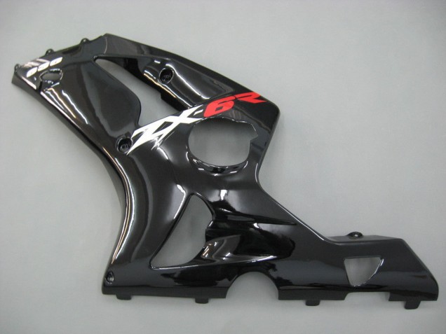 2003-2004 Glossy Black Kawasaki ZX6R Motorcycle Fairings Canada