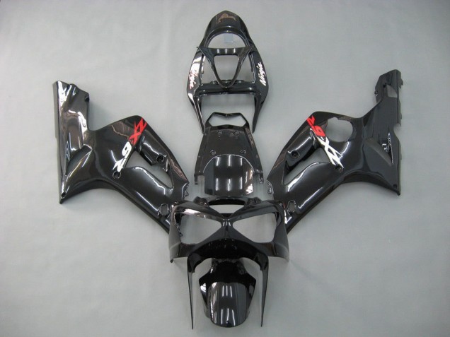 2003-2004 Glossy Black Kawasaki ZX6R Motorcycle Fairings Canada