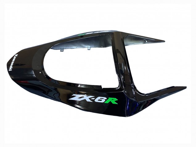 2003-2004 Glossy Black Green Flame Kawasaki ZX6R Motorcycle Fairings Canada