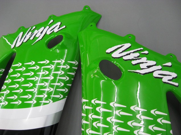 2003-2004 Green White Black Elf Bridgestone Kawasaki ZX6R Motorcycle Fairings Canada