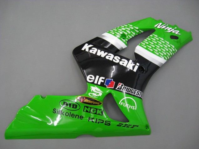 2003-2004 Green White Black Elf Bridgestone Kawasaki ZX6R Motorcycle Fairings Canada