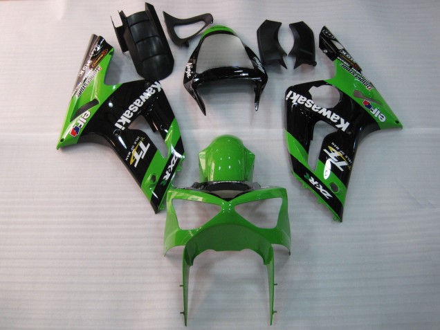 2003-2004 Green Black Elf Bridgestone Kawasaki ZX6R Motorcycle Fairings Canada