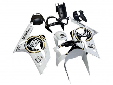 2003-2004 White Black Motul Lucky Strike Kawasaki ZX6R Motorcycle Fairings Canada