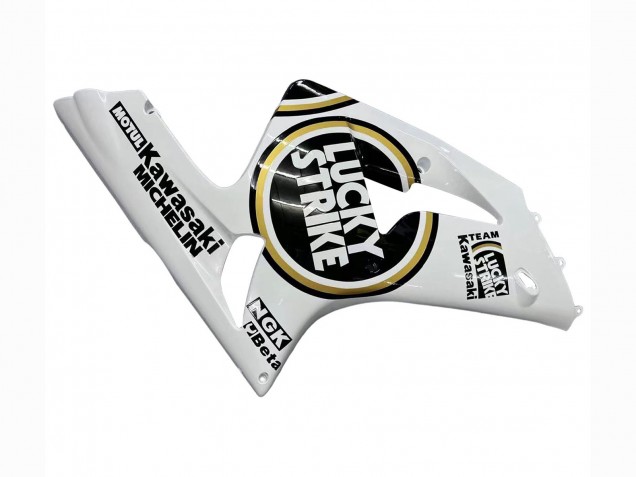 2003-2004 White Black Motul Lucky Strike Kawasaki ZX6R Motorcycle Fairings Canada
