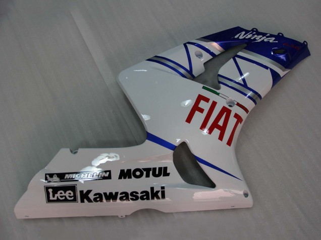 2003-2004 White Blue Red Fiat Kawasaki ZX6R Motorcycle Fairings Canada