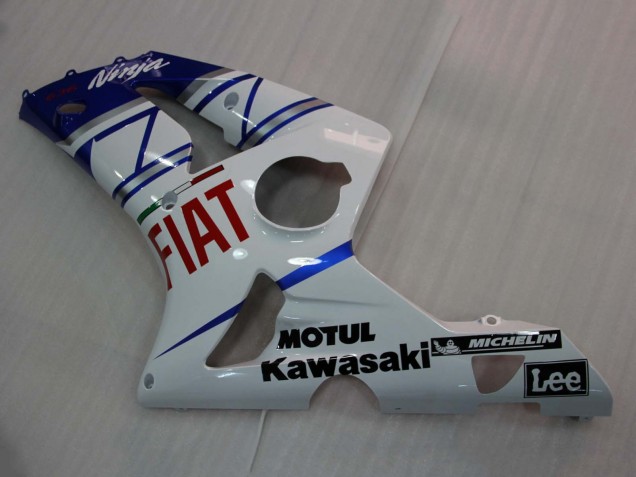 2003-2004 White Blue Red Fiat Kawasaki ZX6R Motorcycle Fairings Canada