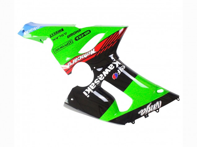 2005-2006 Green Red Black Elf 66 Kawasaki ZX6R Motorcycle Fairings Canada