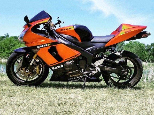 2005-2006 Orange Black Kawasaki ZX6R Motorcycle Fairing Canada