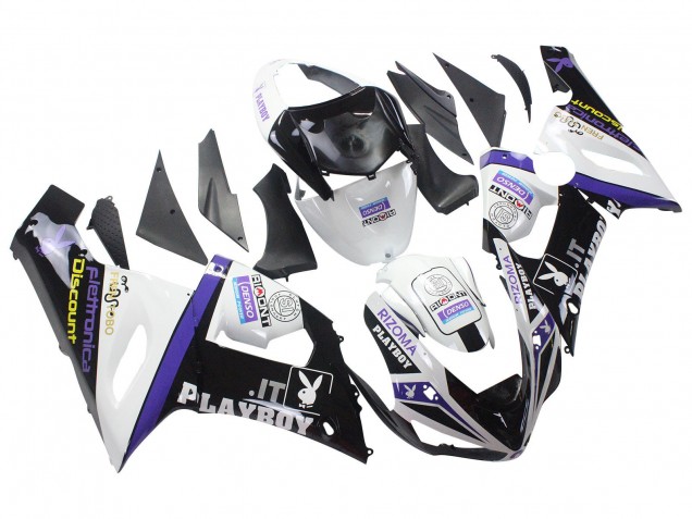 2005-2006 White Purple Black Rizoma Playboy DENSO Kawasaki ZX6R Motorcycle Fairings Canada