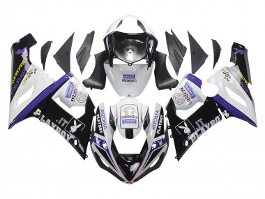2005-2006 White Purple Black Rizoma Playboy DENSO Kawasaki ZX6R Motorcycle Fairings Canada