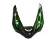 2005-2006 Glossy Black Green Flame Kawasaki ZX6R Motorcycle Fairing Canada