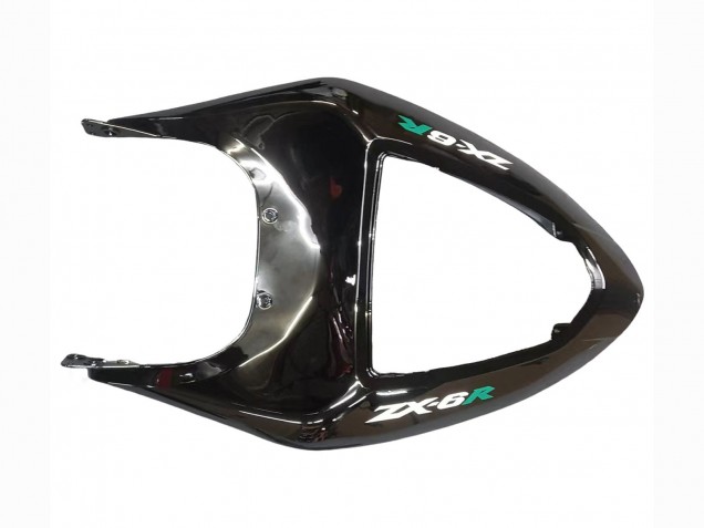 2005-2006 Glossy Black Green Flame Kawasaki ZX6R Motorcycle Fairing Canada