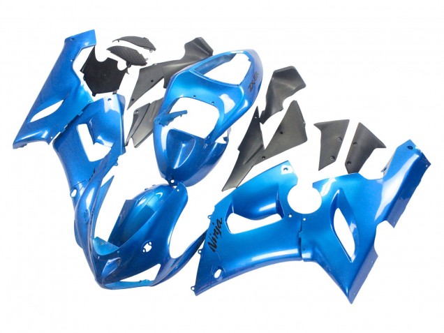 2005-2006 Glossy Blue Kawasaki ZX6R Motorcycle Fairings Canada