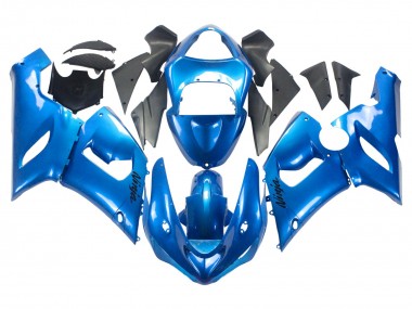 2005-2006 Glossy Blue Kawasaki ZX6R Motorcycle Fairings Canada