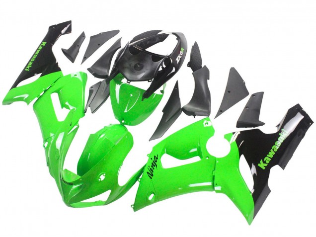 2005-2006 Green Black Ninja Kawasaki ZX6R Motorcycle Fairings Canada