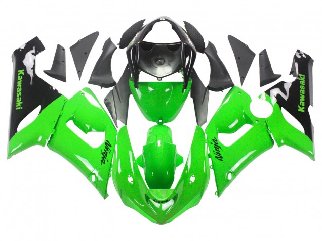 2005-2006 Green Black Ninja Kawasaki ZX6R Motorcycle Fairings Canada