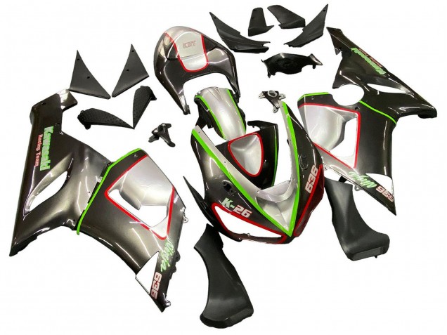 2005-2006 Black Silver Green Red K-26 Kawasaki ZX6R Motorcycle Fairings Canada