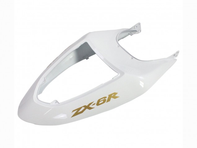 2005-2006 White Black Gold Ninja Kawasaki ZX6R Motorcycle Fairings Canada