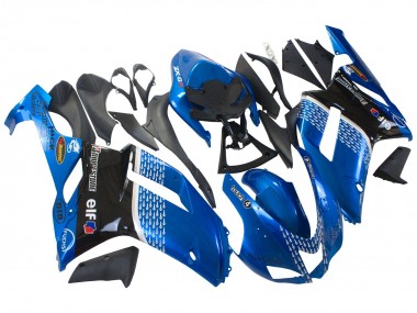 2007-2008 Black Blue Elf Kawasaki ZX6R Motorcycle Fairings Canada