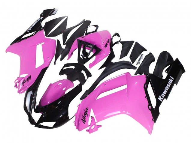 2007-2008 Black Pink Ninja Kawasaki ZX6R Motorcycle Fairings Canada