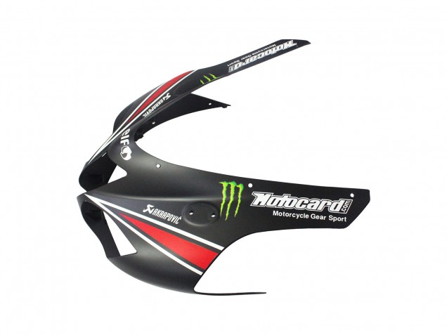 2007-2008 Black White Red with White Snow Decal Ninja Elf Kawasaki ZX6R Motorcycle Fairings Canada