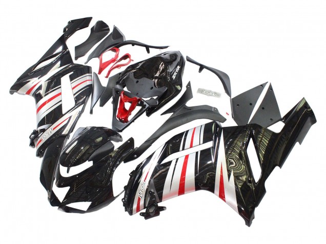2007-2008 Black Silver Red Ninja Kawasaki ZX6R Motorcycle Fairings Canada