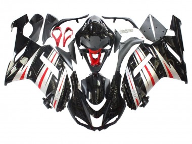 2007-2008 Black Silver Red Ninja Kawasaki ZX6R Motorcycle Fairings Canada