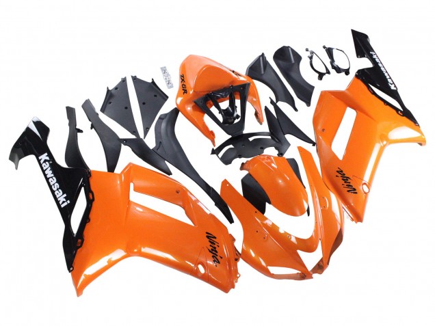 2007-2008 Orange Black Ninja Kawasaki ZX6R Motorcycle Fairings Canada