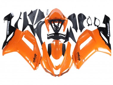 2007-2008 Orange Black Ninja Kawasaki ZX6R Motorcycle Fairings Canada