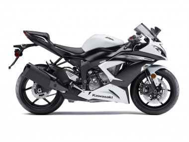2009-2012 White Matte Black Kawasaki ZX6R Motorcycle Fairing Canada