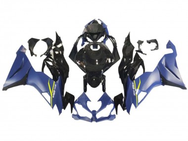 2009-2012 Blue Glossy Black Yellow Kawasaki ZX6R Motorcycle Fairing Canada