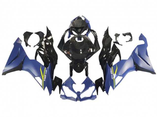 2009-2012 Blue Glossy Black Yellow Kawasaki ZX6R Motorcycle Fairing Canada