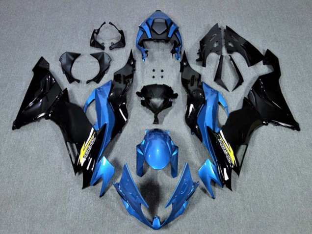 2009-2012 Blue Glossy Black Yellow Kawasaki ZX6R Motorcycle Fairings Canada