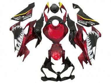 2013-2018 Red Yellow Black White Shark Kawasaki ZX6R Motorcycle Fairings Canada