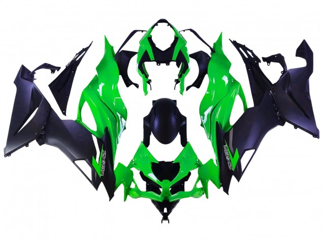 2019-2022 Green Matte Black Kawasaki ZX6R Motorcycle Fairings Canada