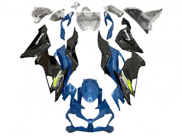 2019-2022 Blue Yellow White Glossy Black Kawasaki ZX6R Motorcycle Fairings Canada